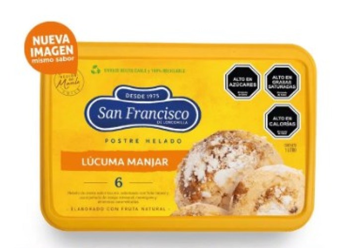 helado s.f lucuma manjar